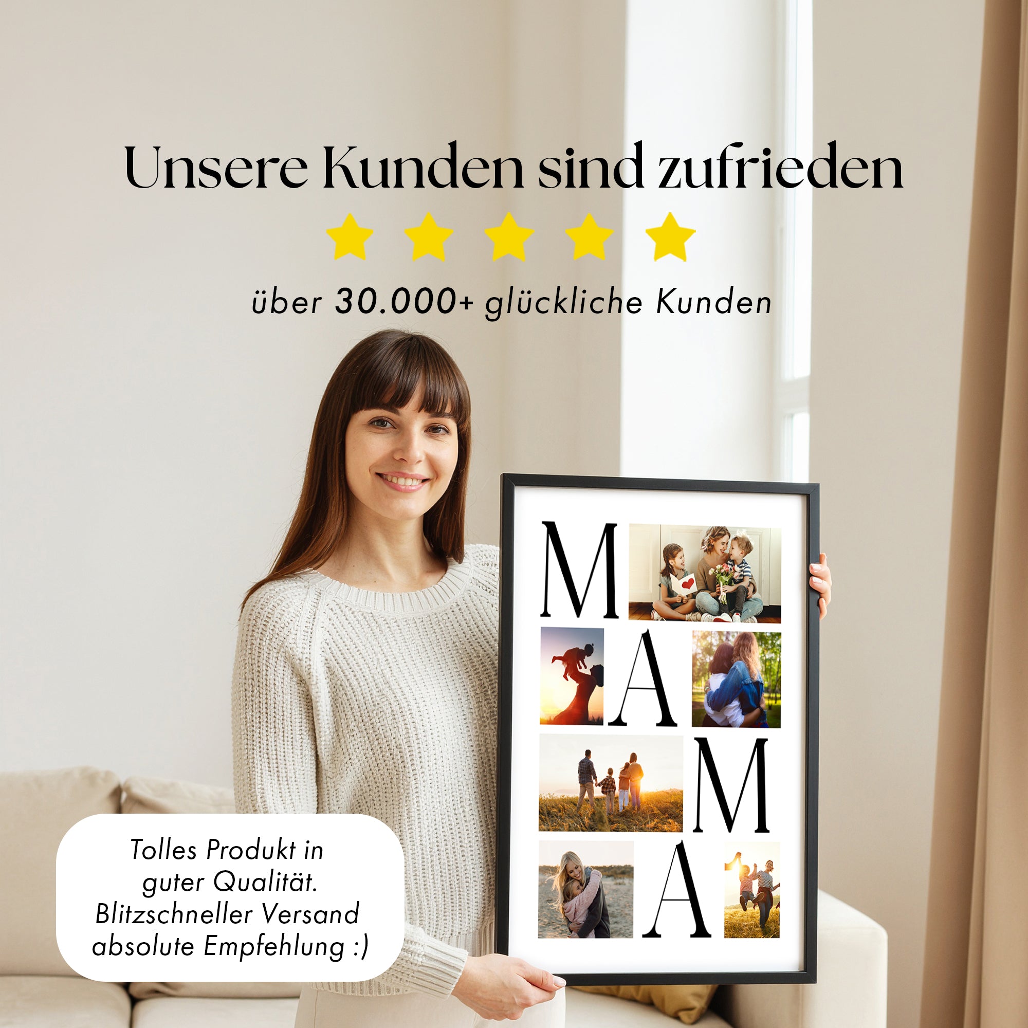 Mama Poster - 6er Collage mit eigenen Fotos