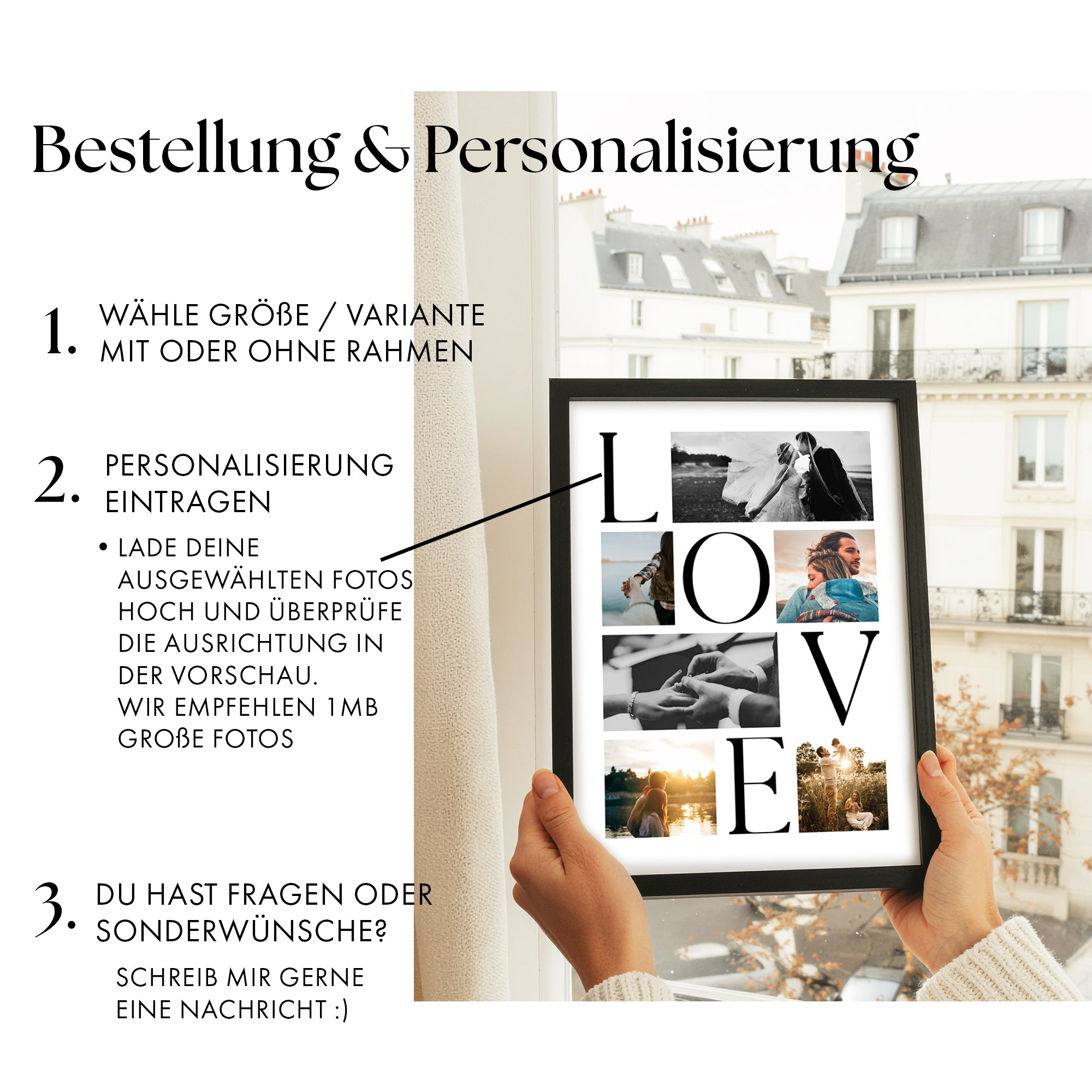 LOVE Foto Collage Personalisiert