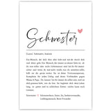 Schwester Definition Bild Personalisiert