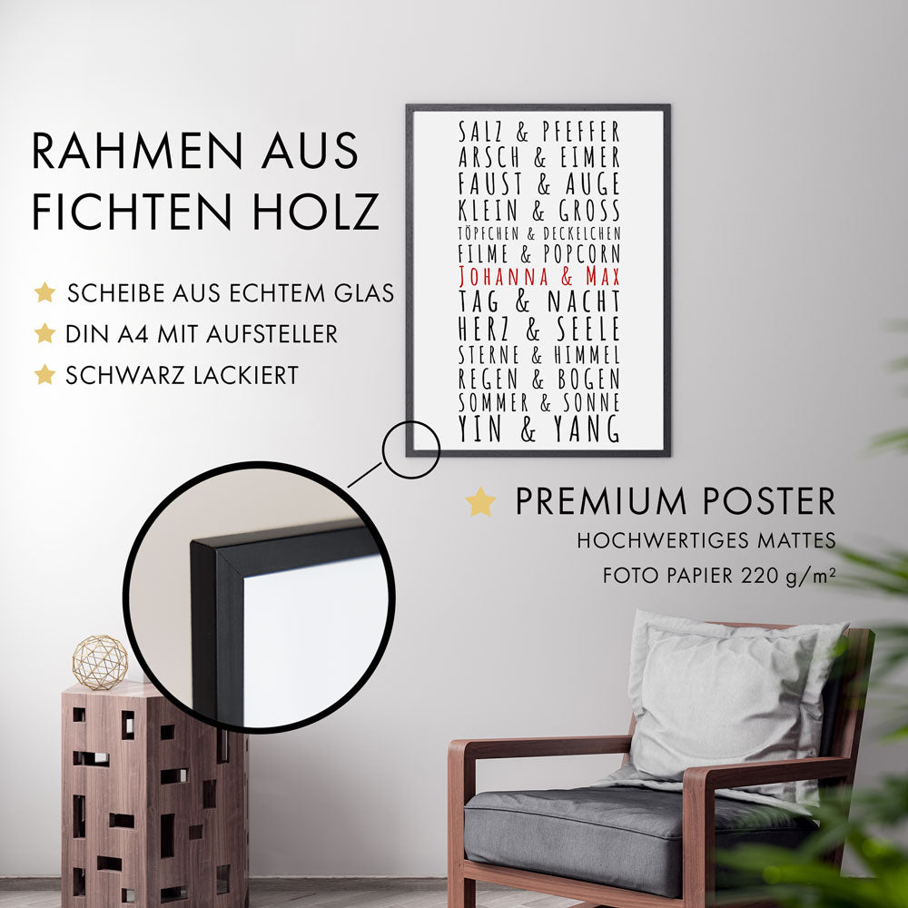 Paare Poster Personalisiert