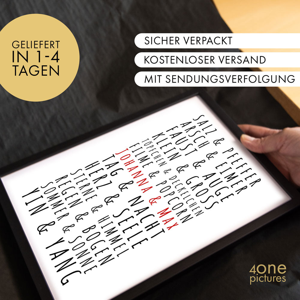Paare Poster Personalisiert