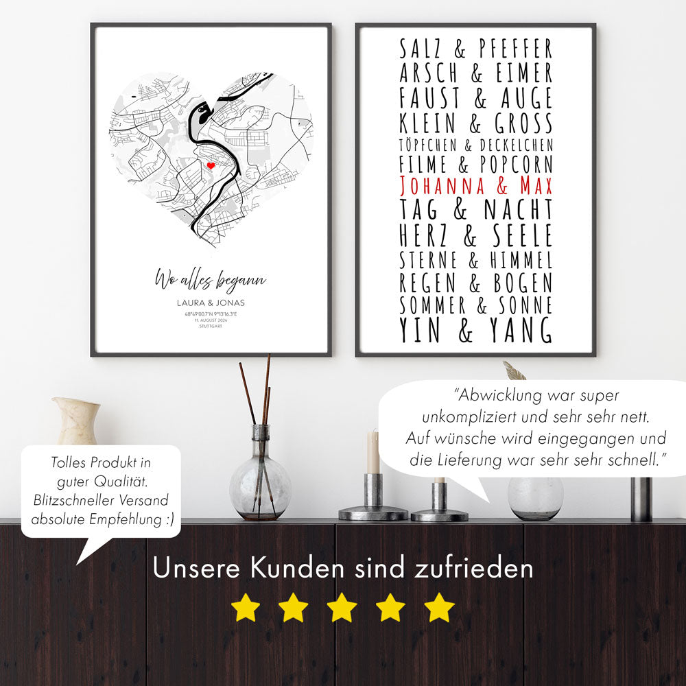 Paare Poster Personalisiert