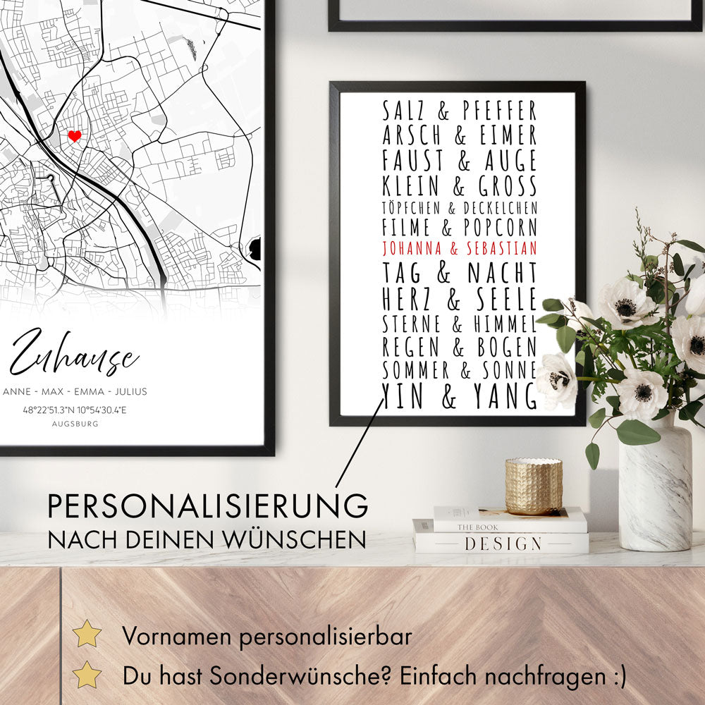 Paare Poster Personalisiert