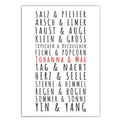 Paare Poster Personalisiert