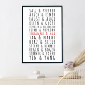 Paare Poster Personalisiert