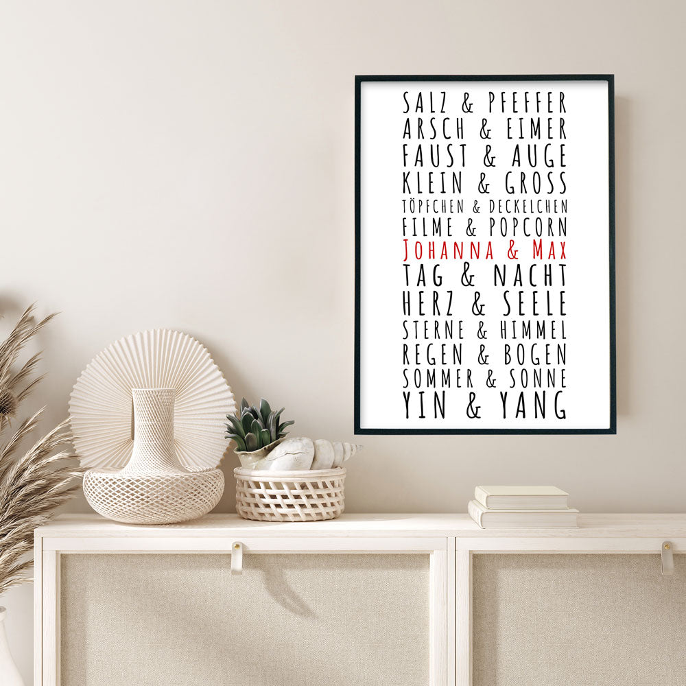 Paare Poster Personalisiert