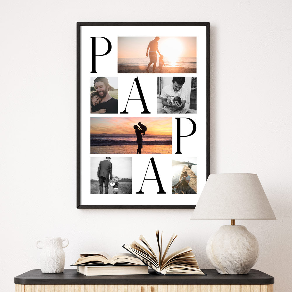 Papa Foto Collage - Vatertag Geschenk