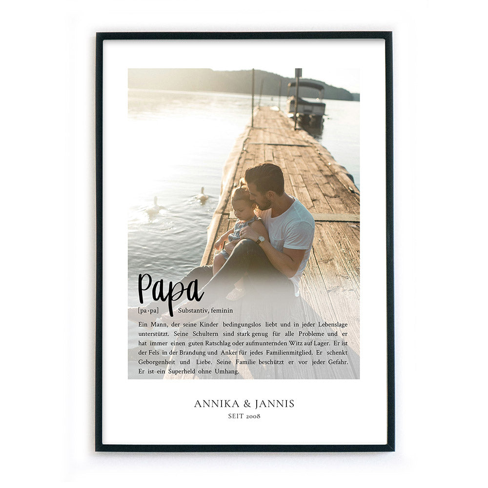 Definition Papa mit Foto - Personalisiert