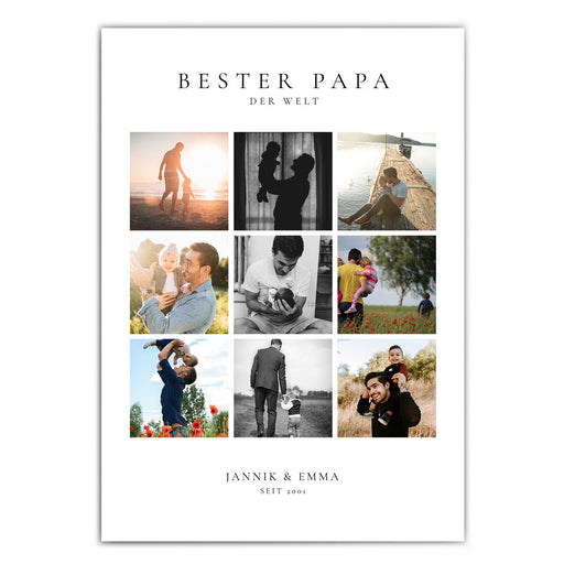 Bester Papa der Welt Foto Collage