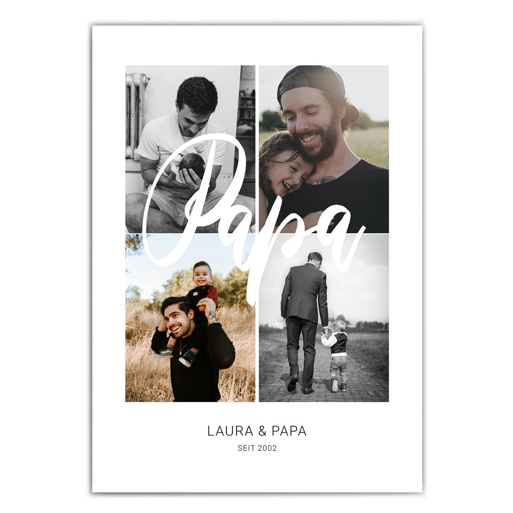 Papa Collage - Personalisiertes Poster