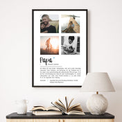Definition Papa mit Foto Collage - Personalisiert