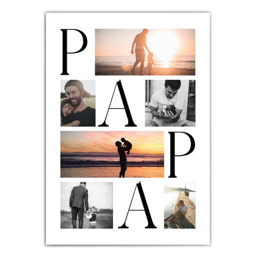 Papa Foto Collage - Vatertag Geschenk