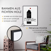 Haus mit Herz Familienposter