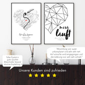 Du & Ich Läuft Herz | Paar Poster