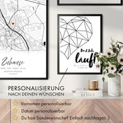 Du & Ich Läuft Herz | Paar Poster
