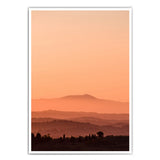 Roter Sonnenuntergang in Italien Poster