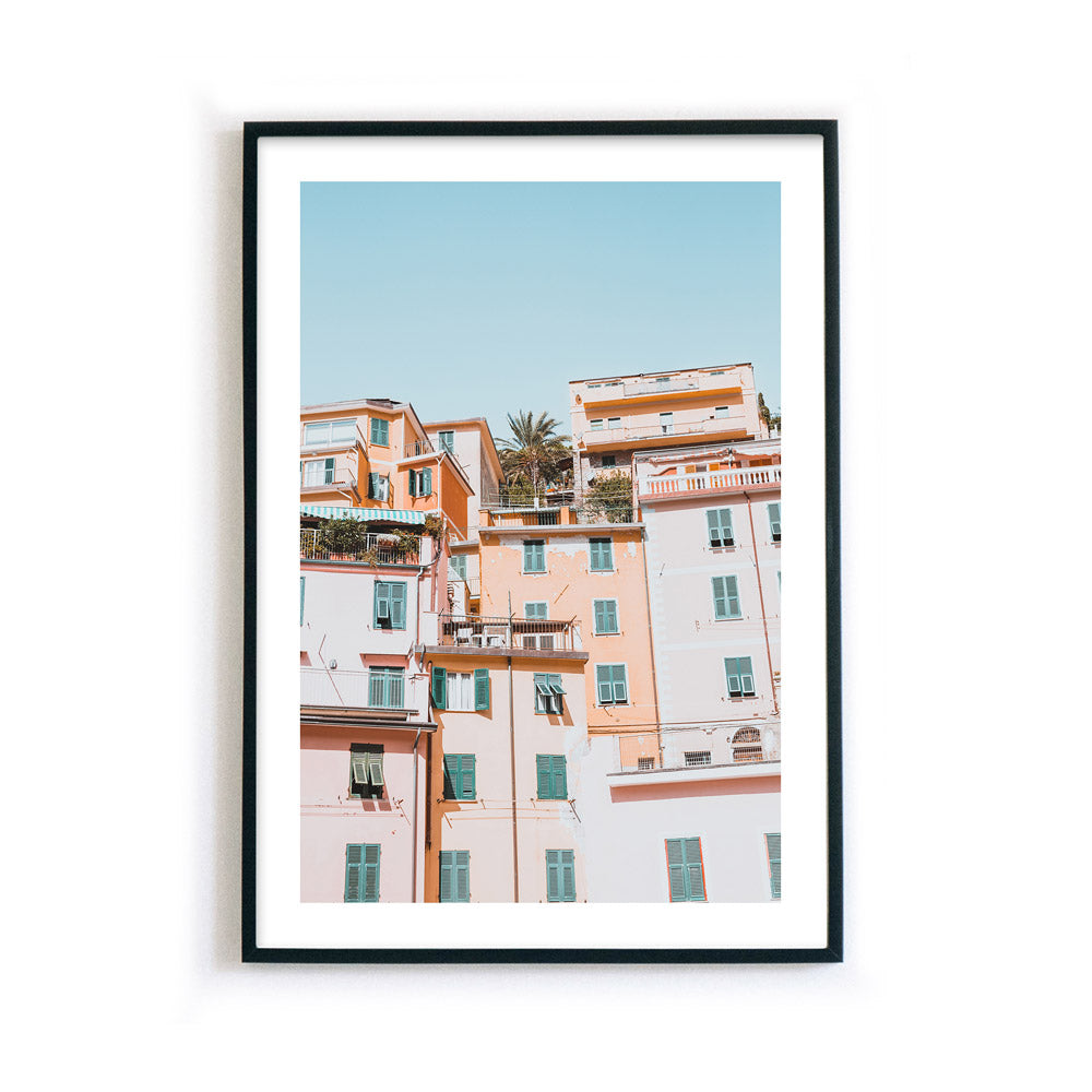 Pastellfarben Häuser - Italien Poster
