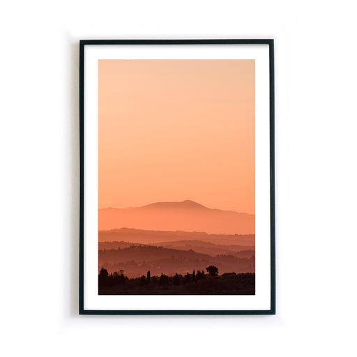Roter Sonnenuntergang in Italien Poster
