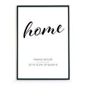 Home Koordinaten Bild Personalisiert