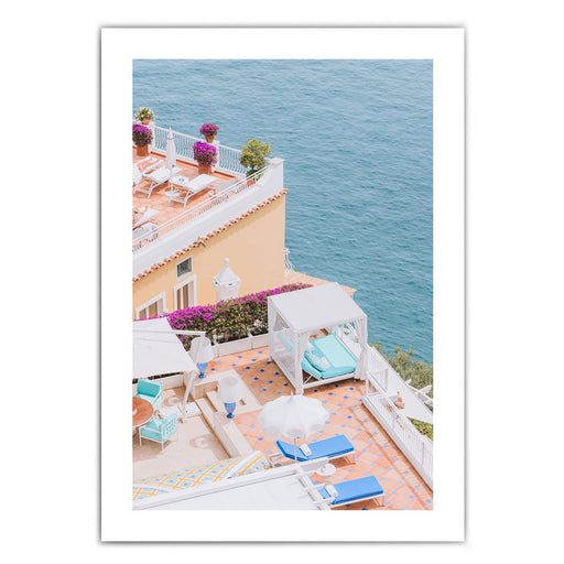Pastell Terrasse  - Italien Poster