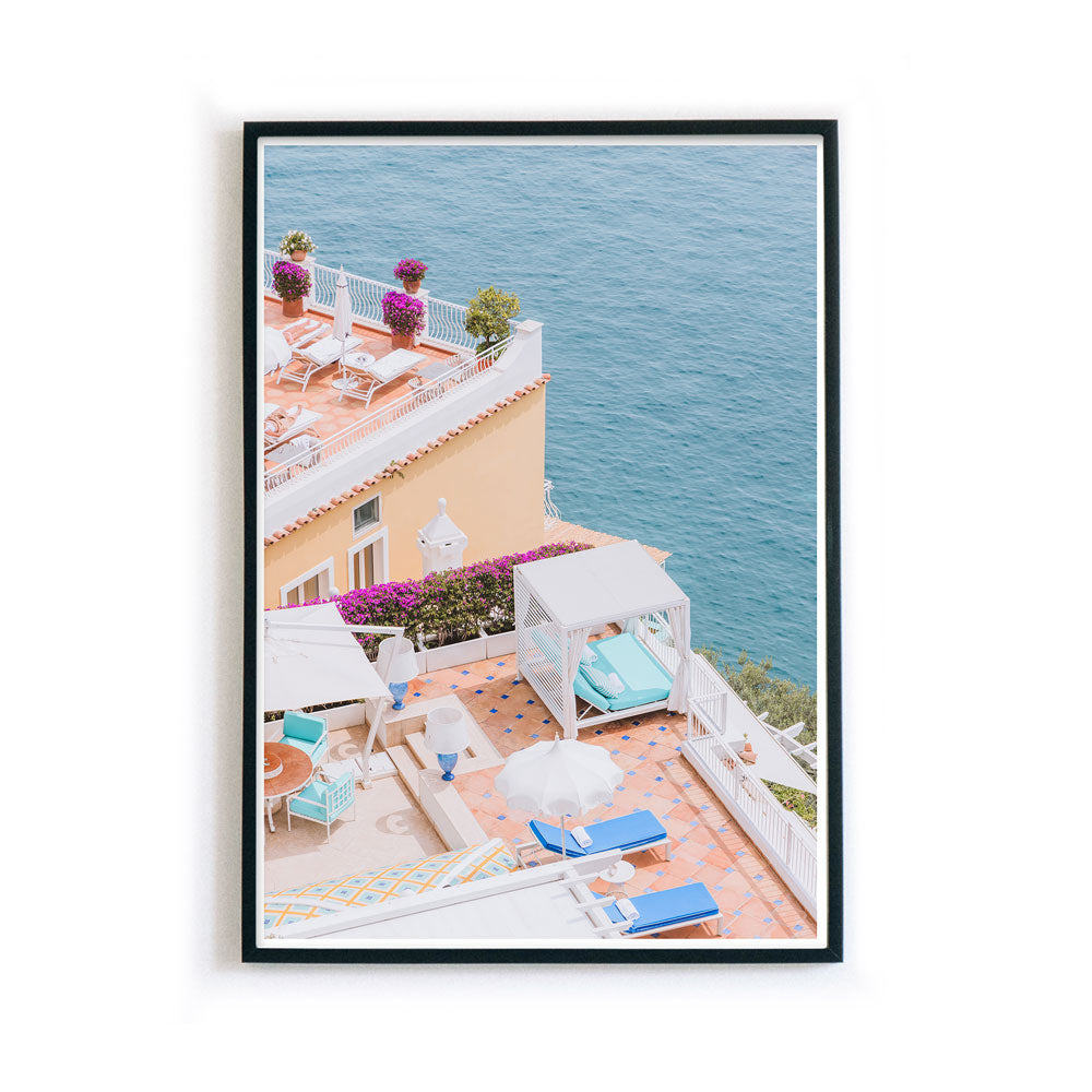 Pastell Terrasse  - Italien Poster