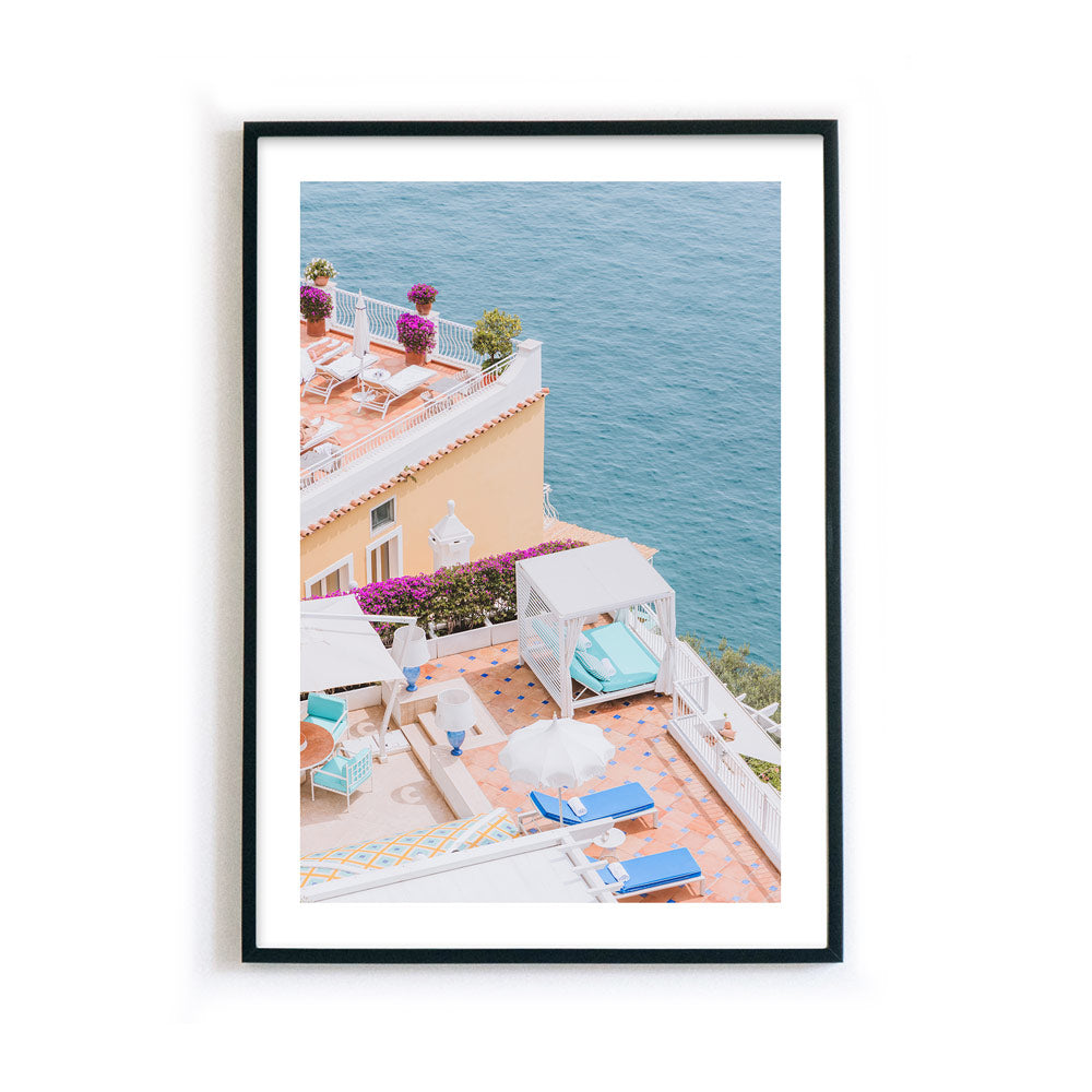 Pastell Terrasse  - Italien Poster