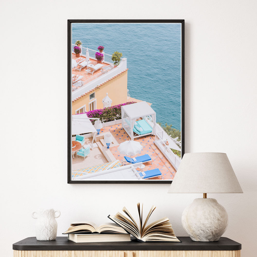 Pastell Terrasse  - Italien Poster