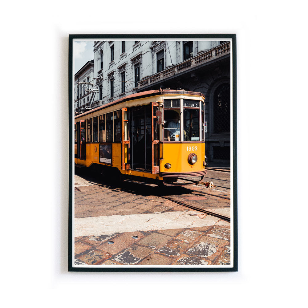 Gelbe Straßenbahn - Italien Poster