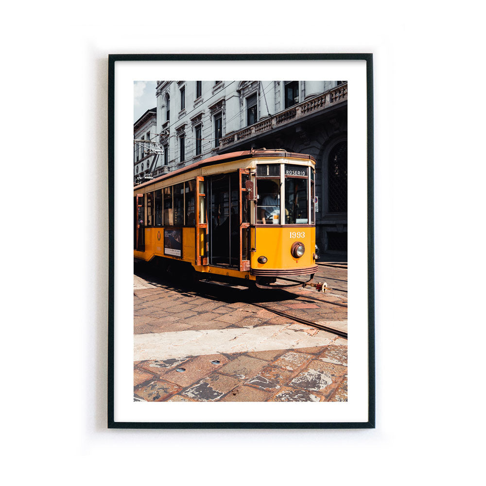 Gelbe Straßenbahn - Italien Poster