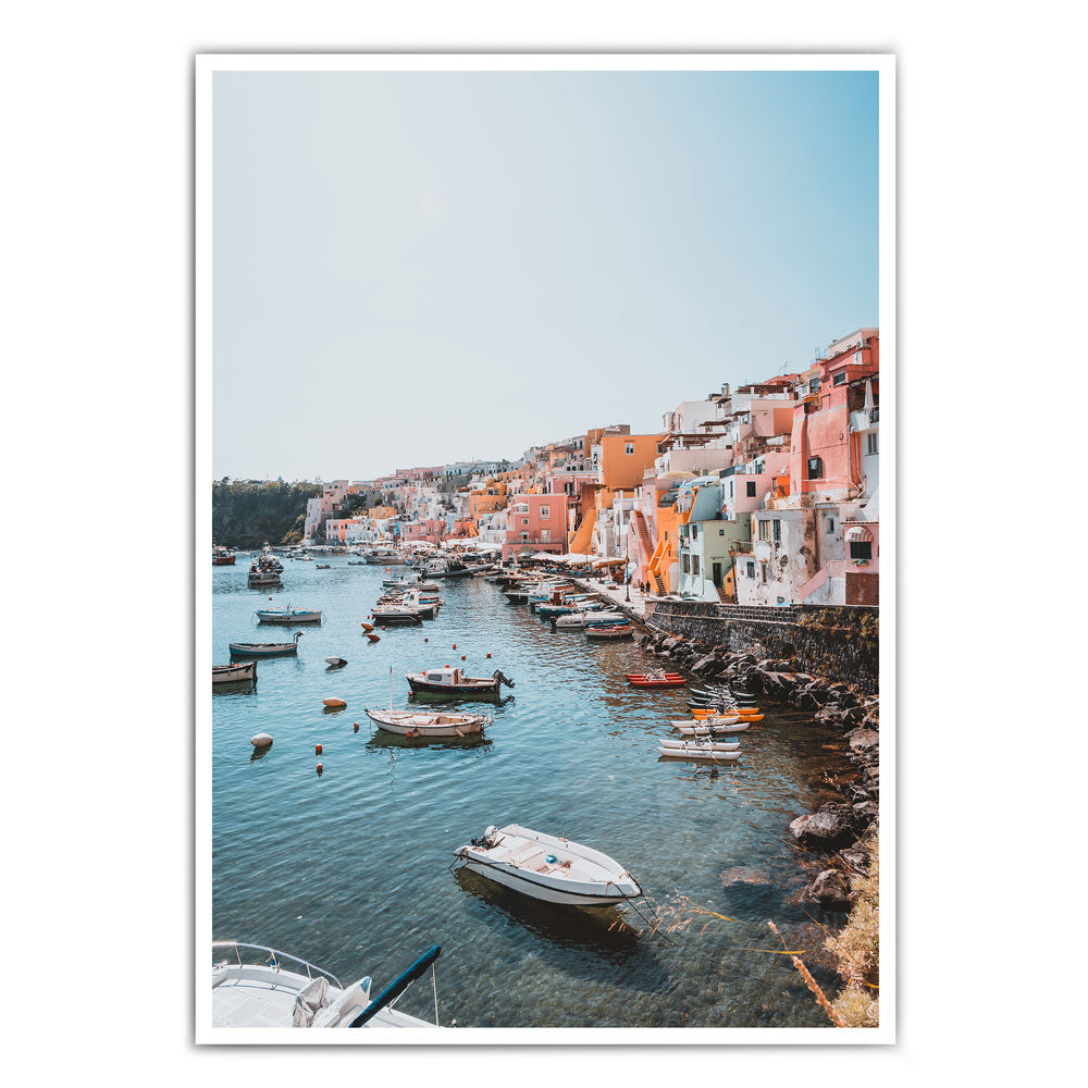 Italien Bild von der Insel Procida - Bunte Häuser am Meer – 4one Pictures