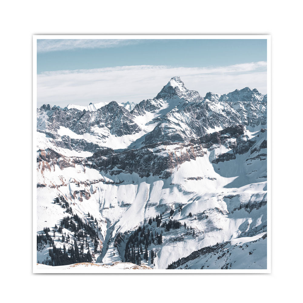 Berg in Schnee gehüllt - Natur Poster