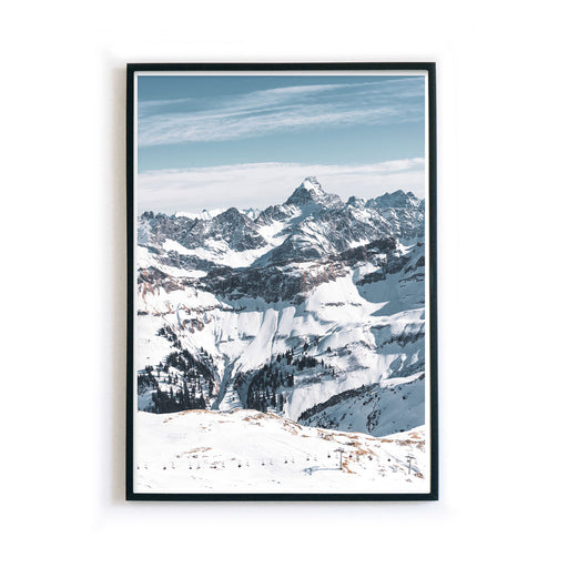 Berg in Schnee gehüllt - Natur Poster