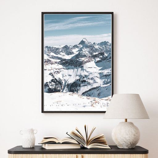 Berg in Schnee gehüllt - Natur Poster