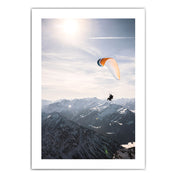 Paragliding im Sonnenuntergang Poster