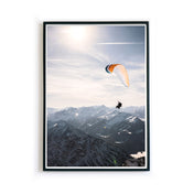 Paragliding im Sonnenuntergang Poster