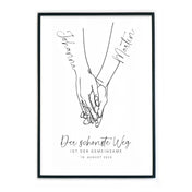 Hände zum Jahrestag Personalisiert