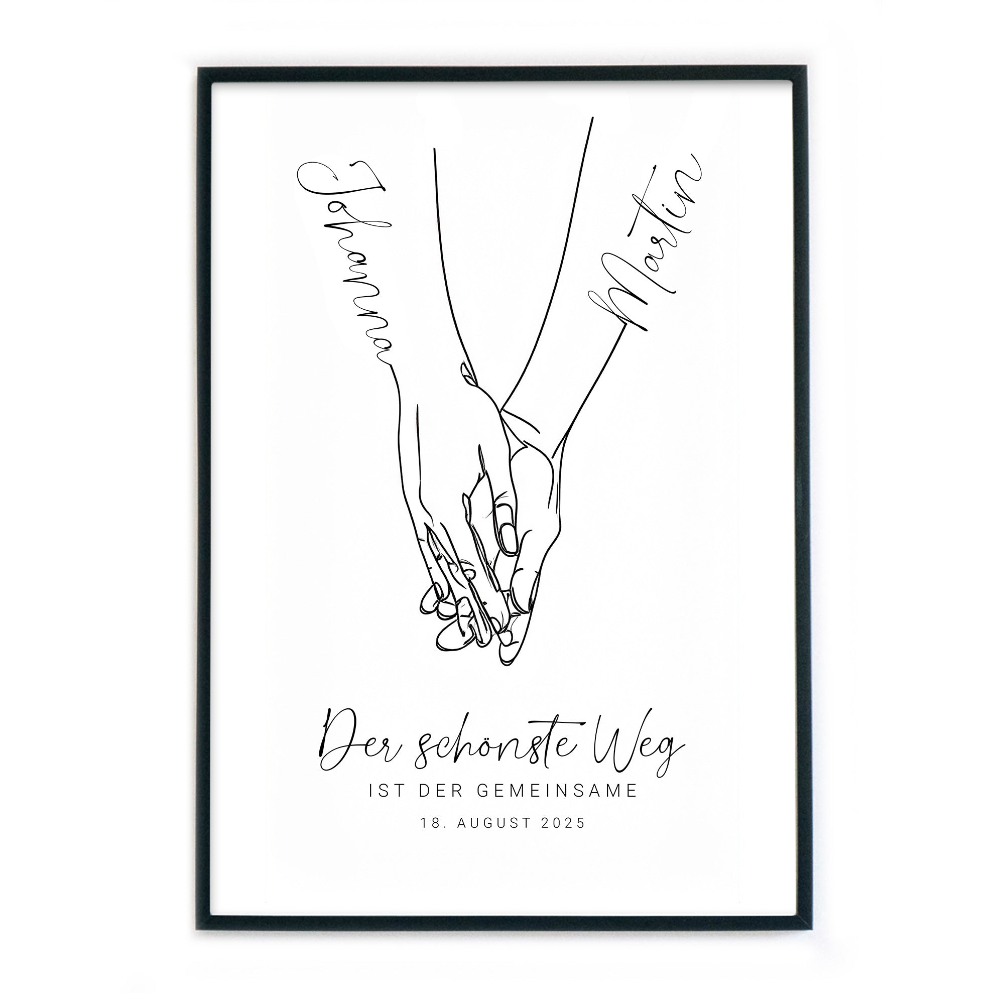 Hände zum Jahrestag Personalisiert