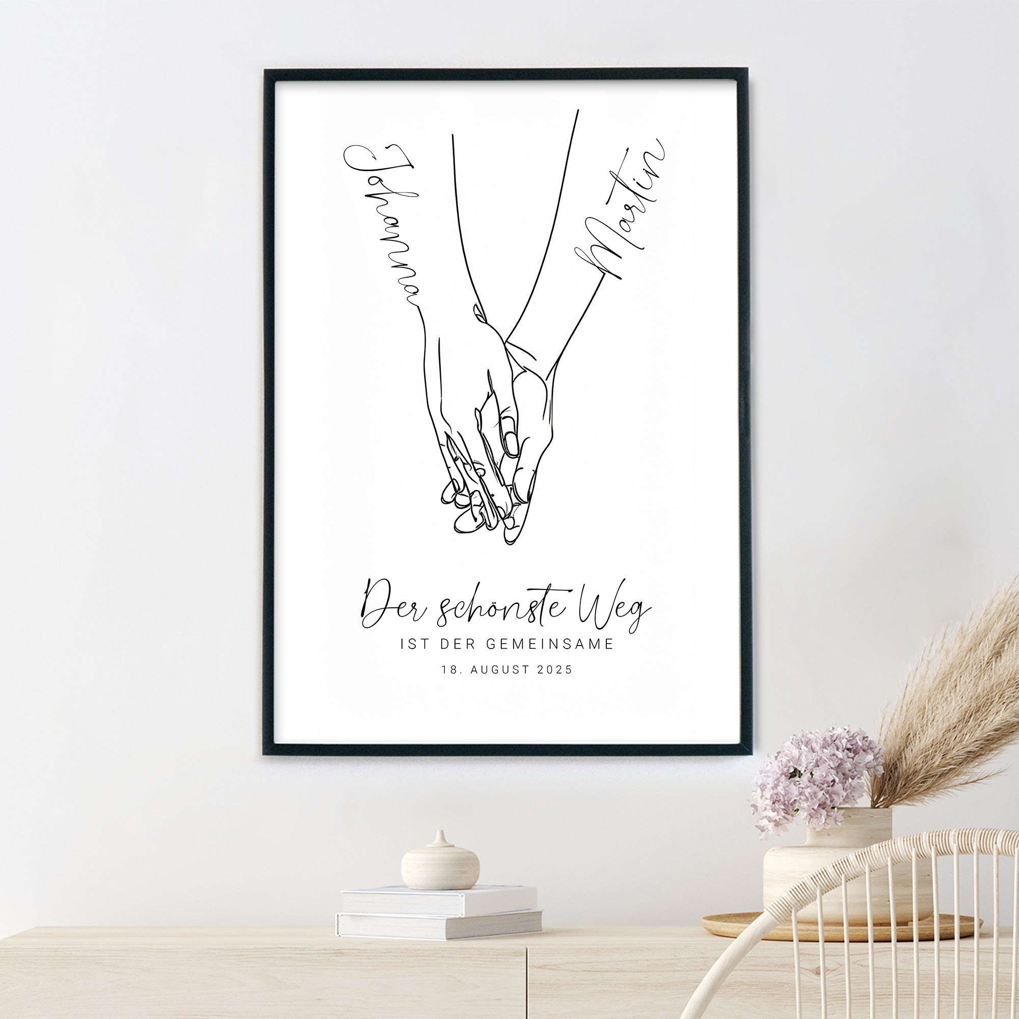 Hände zum Jahrestag Personalisiert