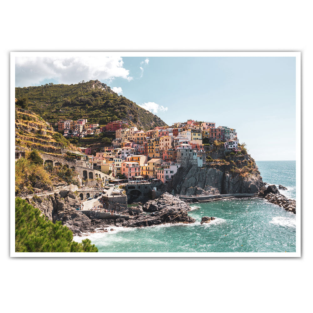 Dorf am Meer Italien Poster - Querformat