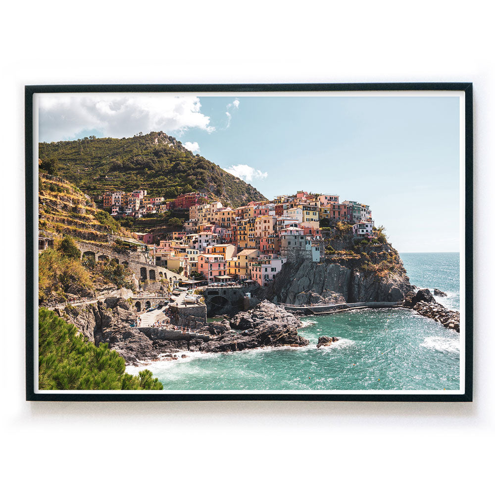 Dorf am Meer Italien Poster - Querformat