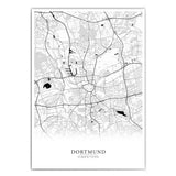 Dortmund Stadtkarte Poster