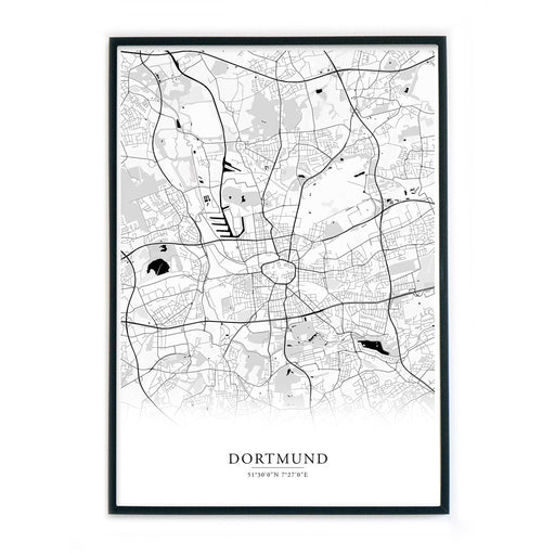 Dortmund Stadtkarte Poster