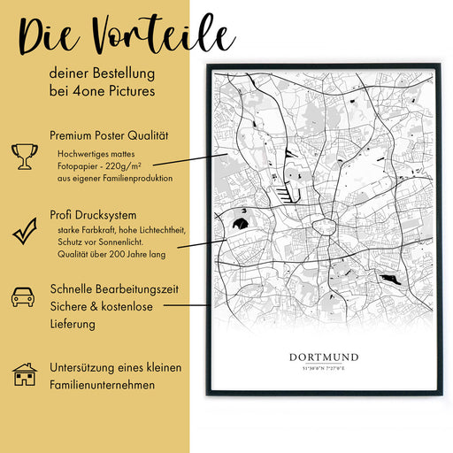 Dortmund Stadtkarte Poster