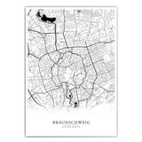 Braunschweig Stadtkarte Poster
