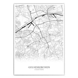 Gelsenkirchen Stadtkarte Poster