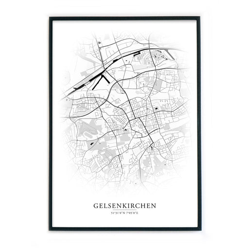 Gelsenkirchen Stadtkarte Poster