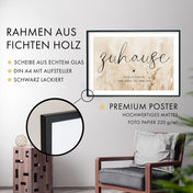 Zuhause Koordinaten im Querformat - Poster