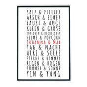 Paare Poster Personalisiert