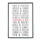 Paare Poster Personalisiert