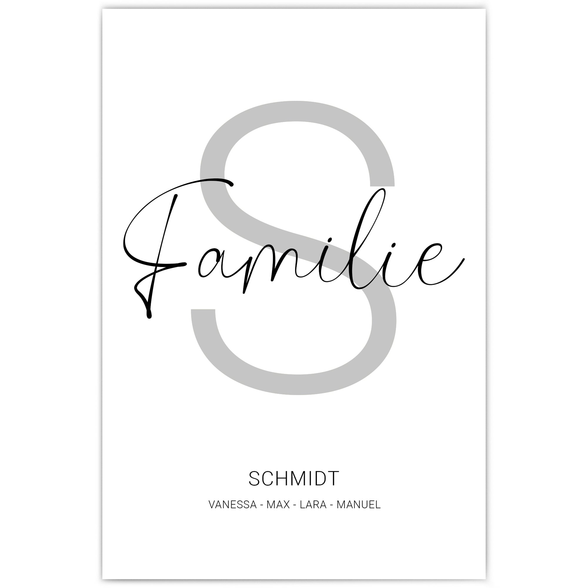 Buchstaben Familie Poster